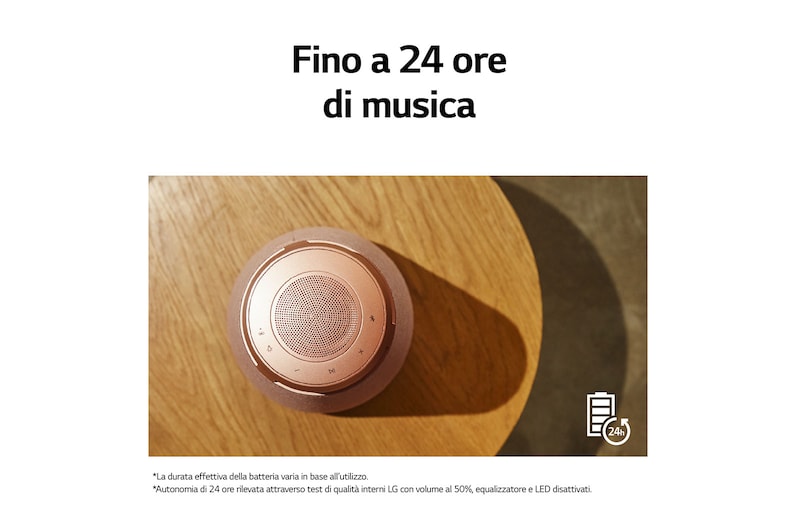 LG XBOOM 360 | Speaker omnidirezionale 50W Serie XO3 | Illuminazione emozionale, IP54, Bluetooth 5.1, Autonomia 24 ore | Black, XO3QBK