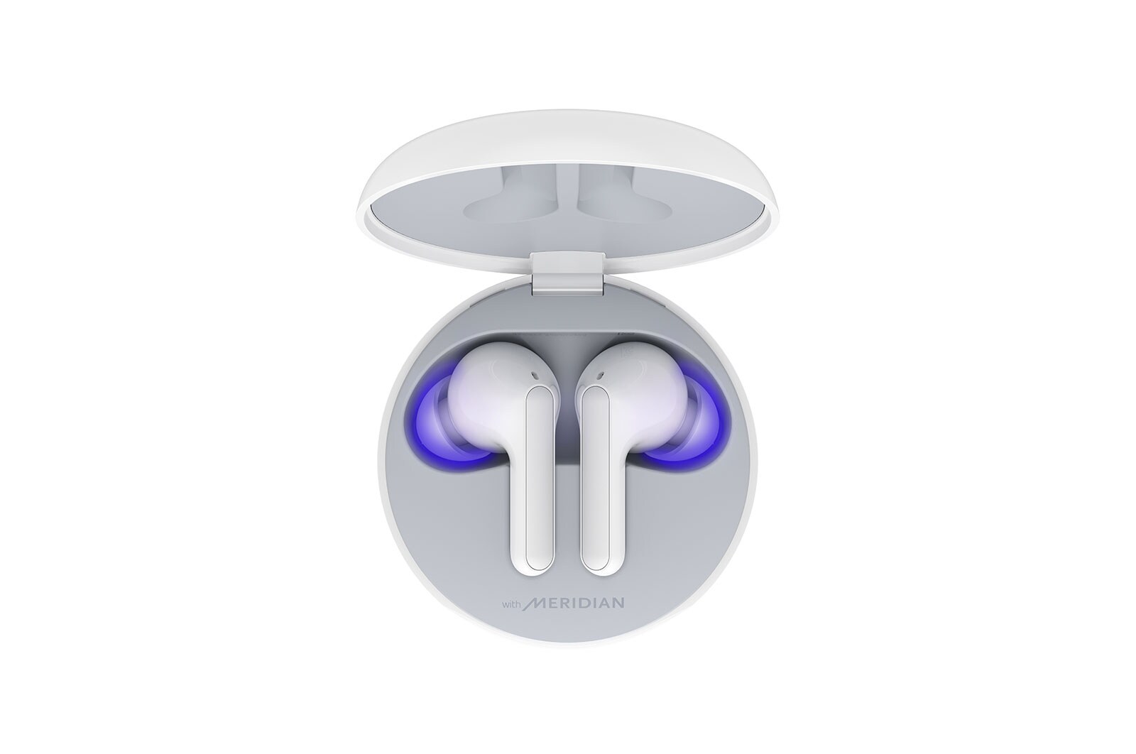 LG Tone Free FN6 White Cuffie True Wireless Bluetooth Meridian Audio con custodia UVnano, FN6.ABEUWH