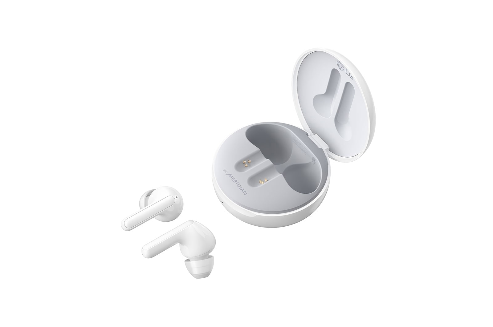 LG Tone Free FN6 White Cuffie True Wireless Bluetooth Meridian Audio con custodia UVnano, FN6.ABEUWH
