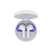 LG Tone Free FN6 White Cuffie True Wireless Bluetooth Meridian Audio con custodia UVnano, FN6.ABEUWH