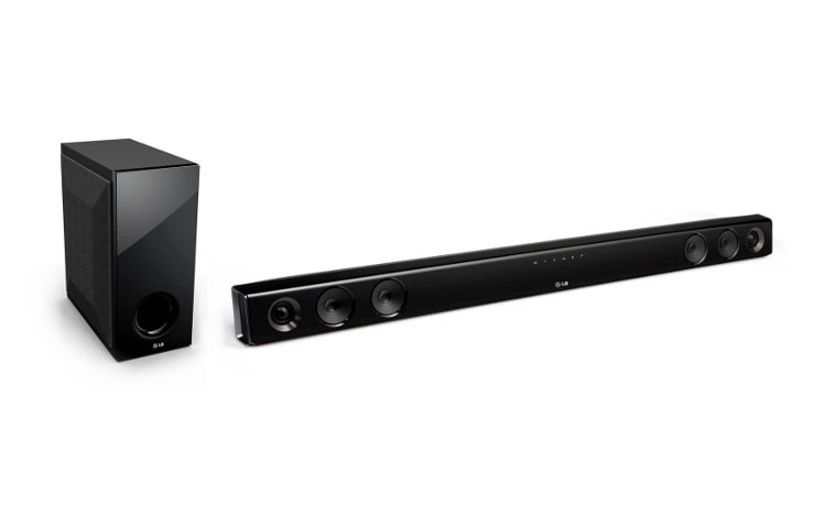 LG Sound Bar amplificatore audio 2.1 ch da 300W, con subwoofer wireless compatibile con Bluetooth., NB300