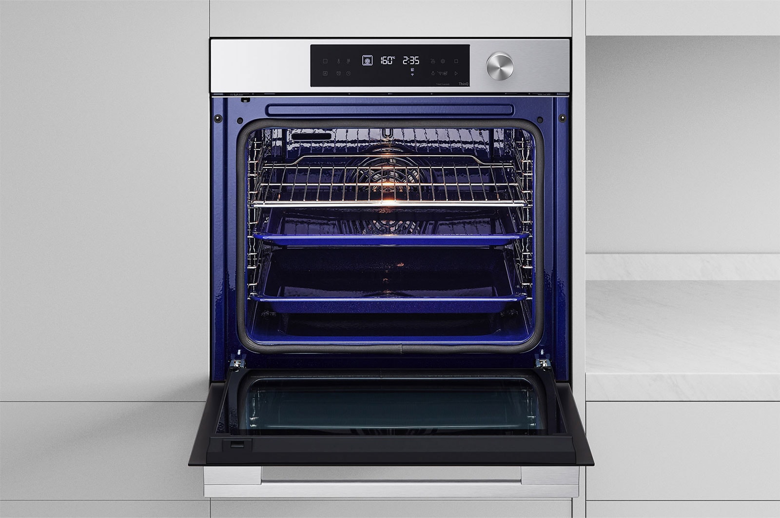 LG Forno InstaView | 76L Classe A+ | Air Fry, Air Sous Vide, Pizza, EasyClean, Pirolisi, 15 modalità di cottura, Wi-Fi | Inox, WSED7612S