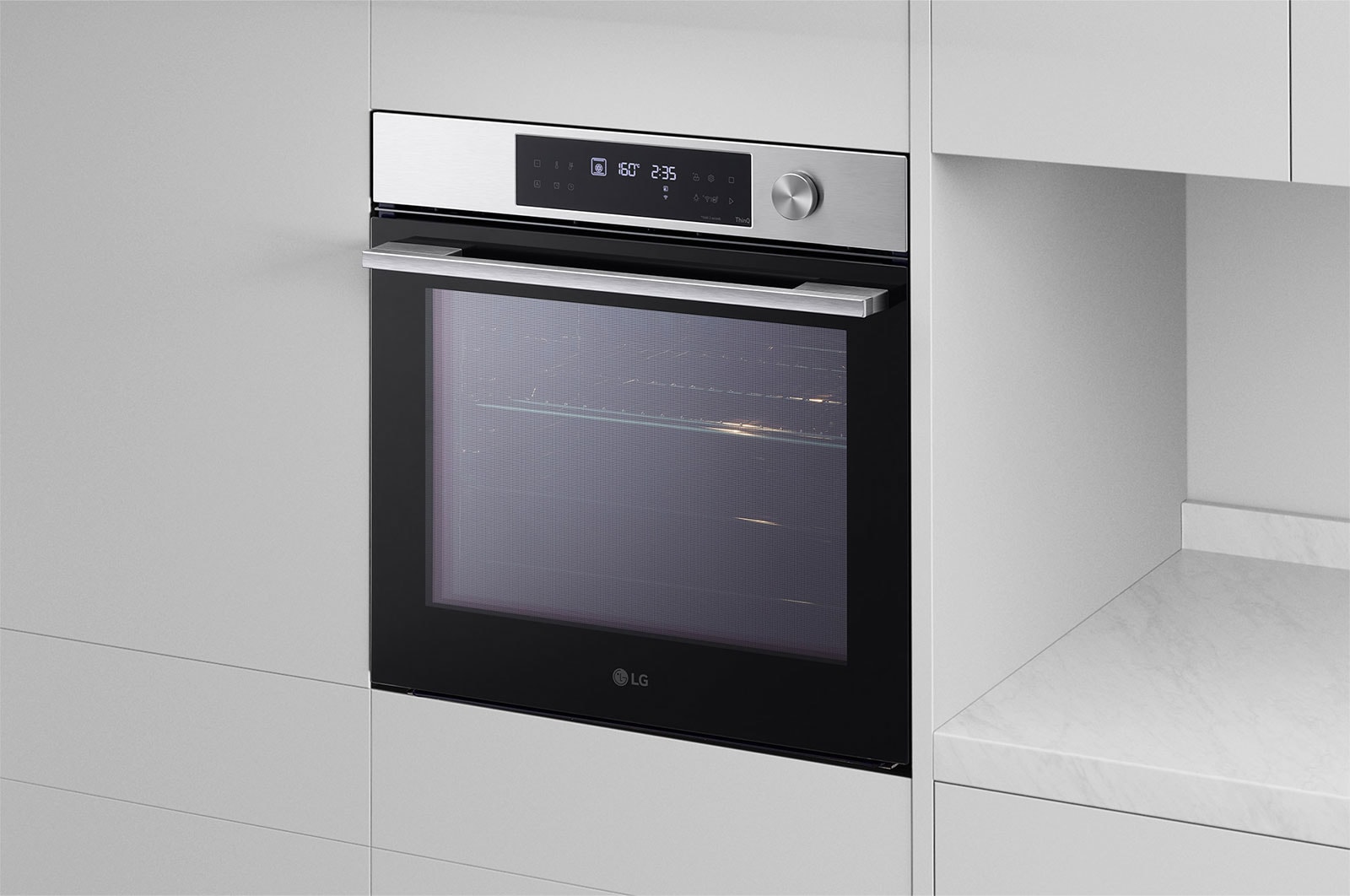 LG Forno InstaView | 76L Classe A+ | Air Fry, Air Sous Vide, Pizza, EasyClean, Pirolisi, 15 modalità di cottura, Wi-Fi | Inox, WSED7612S