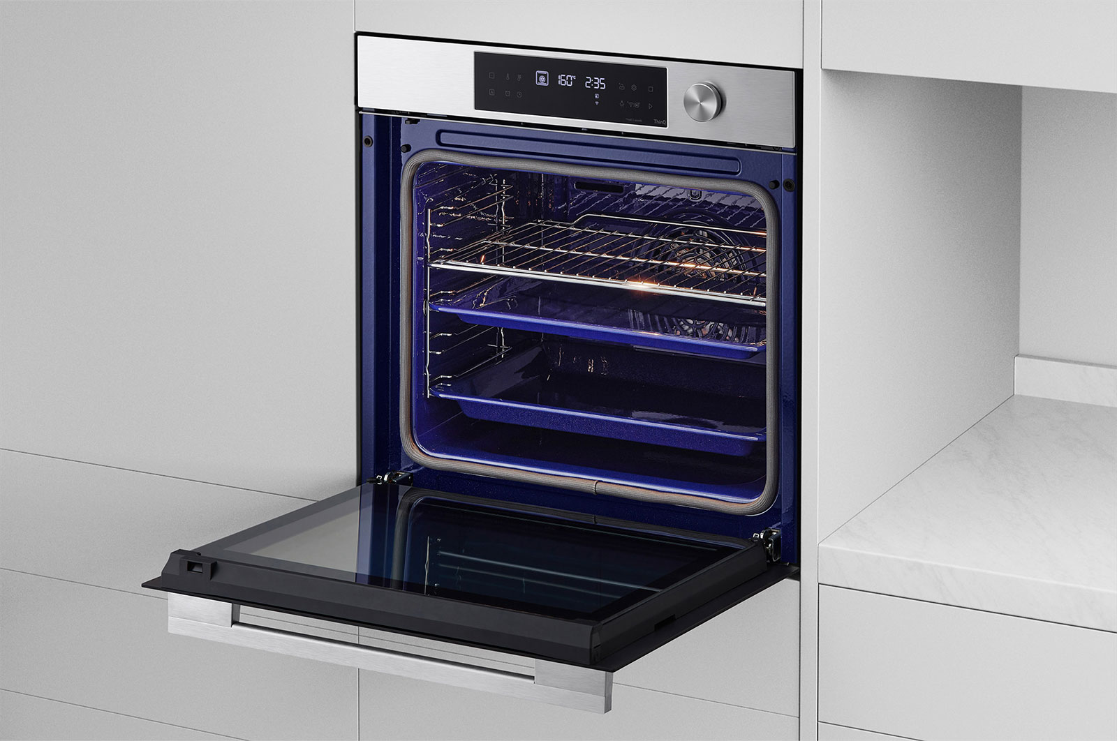 LG Forno InstaView | 76L Classe A+ | Air Fry, Air Sous Vide, Pizza, EasyClean, Pirolisi, 15 modalità di cottura, Wi-Fi | Inox, WSED7612S