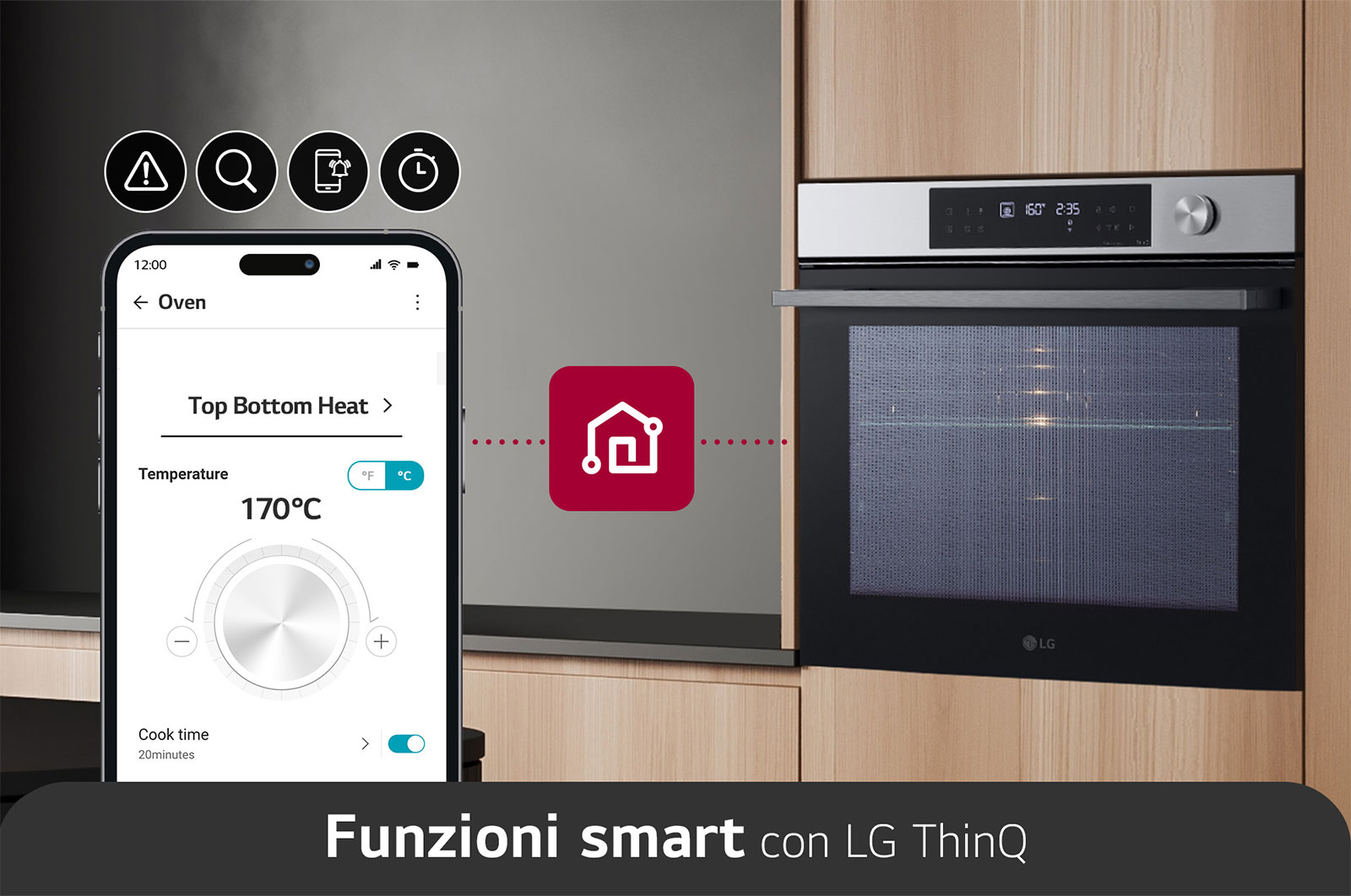 LG Forno InstaView | 76L Classe A+ | Air Fry, Air Sous Vide, Pizza, EasyClean, Pirolisi, 15 modalità di cottura, Wi-Fi | Inox, WSED7612S