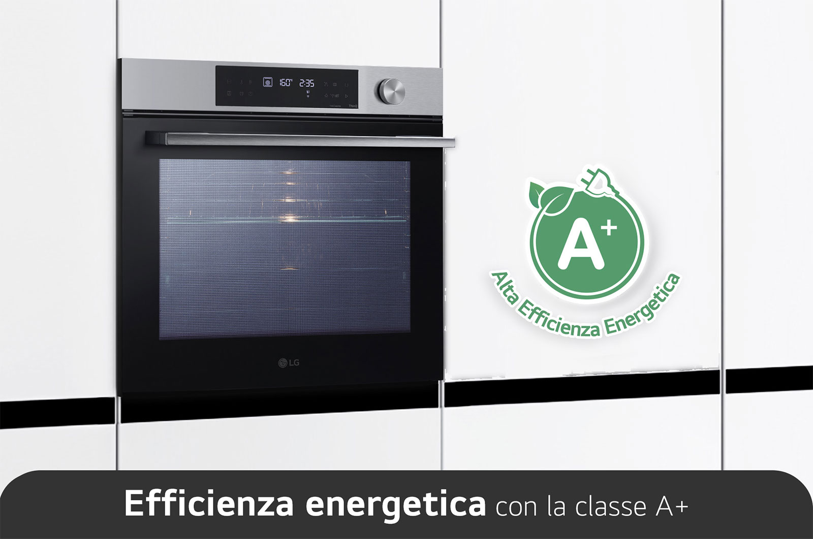 LG Forno InstaView | 76L Classe A+ | Air Fry, Air Sous Vide, Pizza, EasyClean, Pirolisi, 15 modalità di cottura, Wi-Fi | Inox, WSED7612S