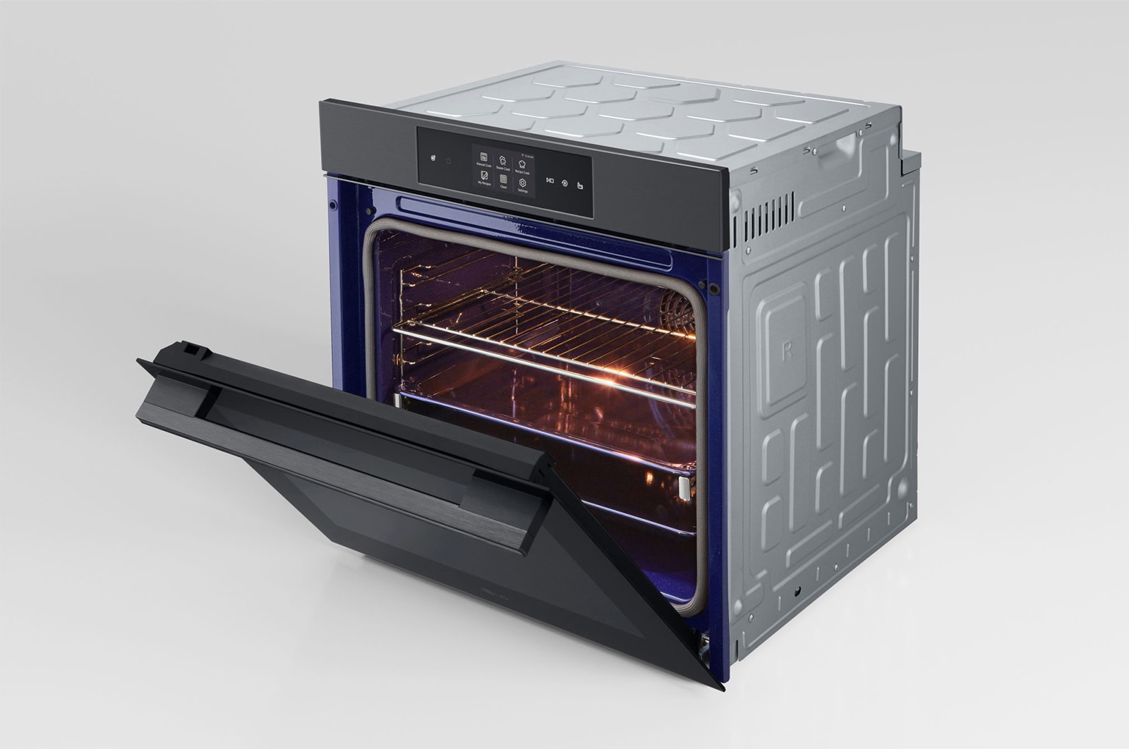 LG Forno a vapore InstaView | 76L Classe A++ | Display 4,3", Air Fry, Air Sous Vide, Pizza, EasyClean, Pirolisi, Wi-Fi | Nero, WSED7665B