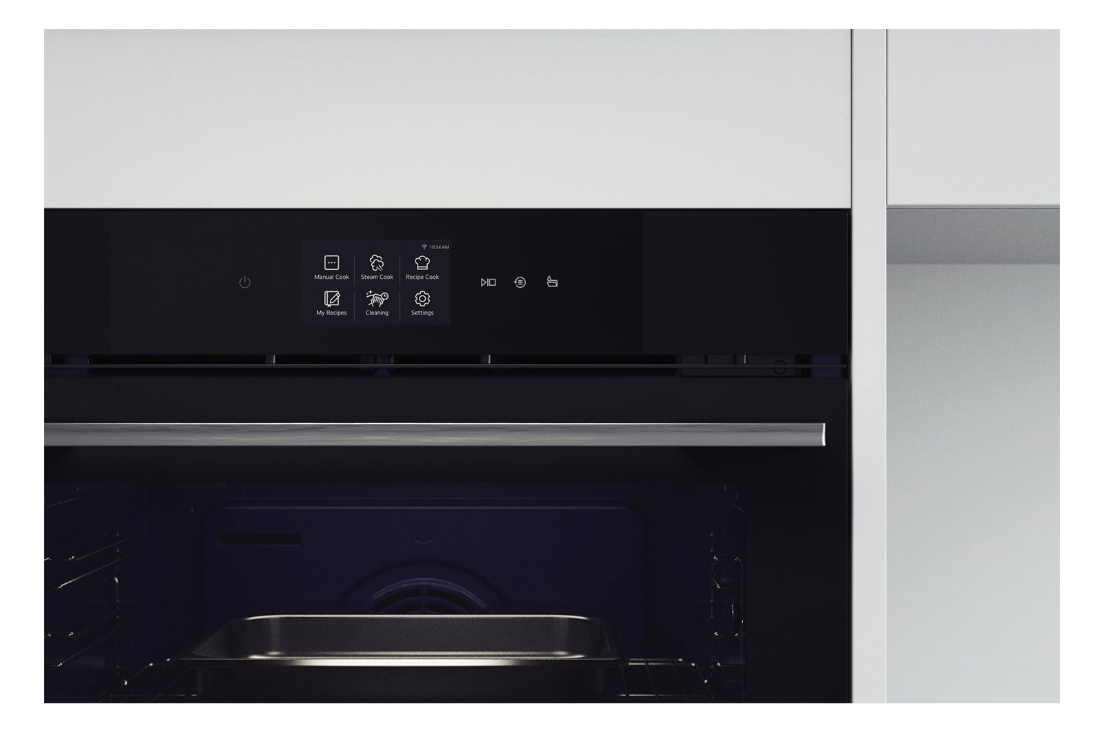 LG Forno 100% vapore InstaView | 76L Classe A++ | Display touch 4,3", Air Fry, Steam Sous Vide, Pizza, EasyClean, Wi-Fi | Nero, WSED7667M