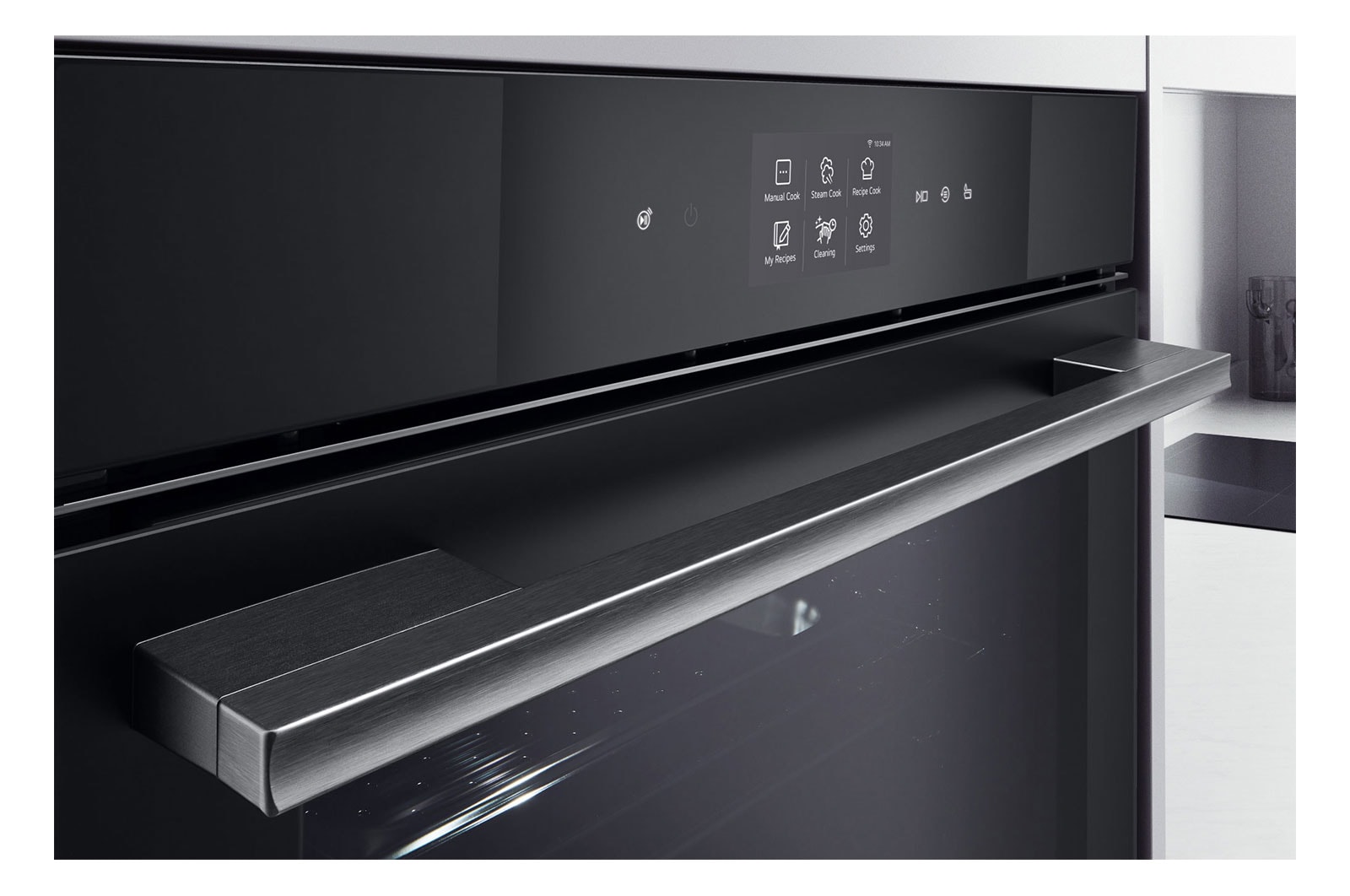 LG Forno 100% vapore InstaView | 76L Classe A++ | Display touch 4,3", Air Fry, Steam Sous Vide, Pizza, EasyClean, Wi-Fi | Nero, WSED7667M