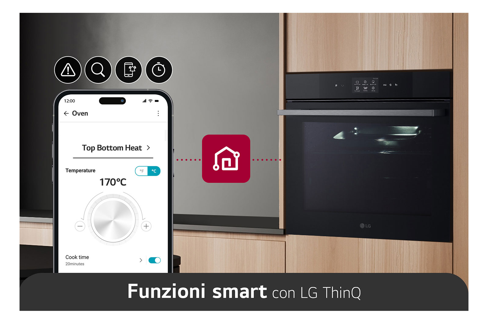 LG Forno 100% vapore InstaView | 76L Classe A++ | Display touch 4,3", Air Fry, Steam Sous Vide, Pizza, EasyClean, Wi-Fi | Nero, WSED7667M