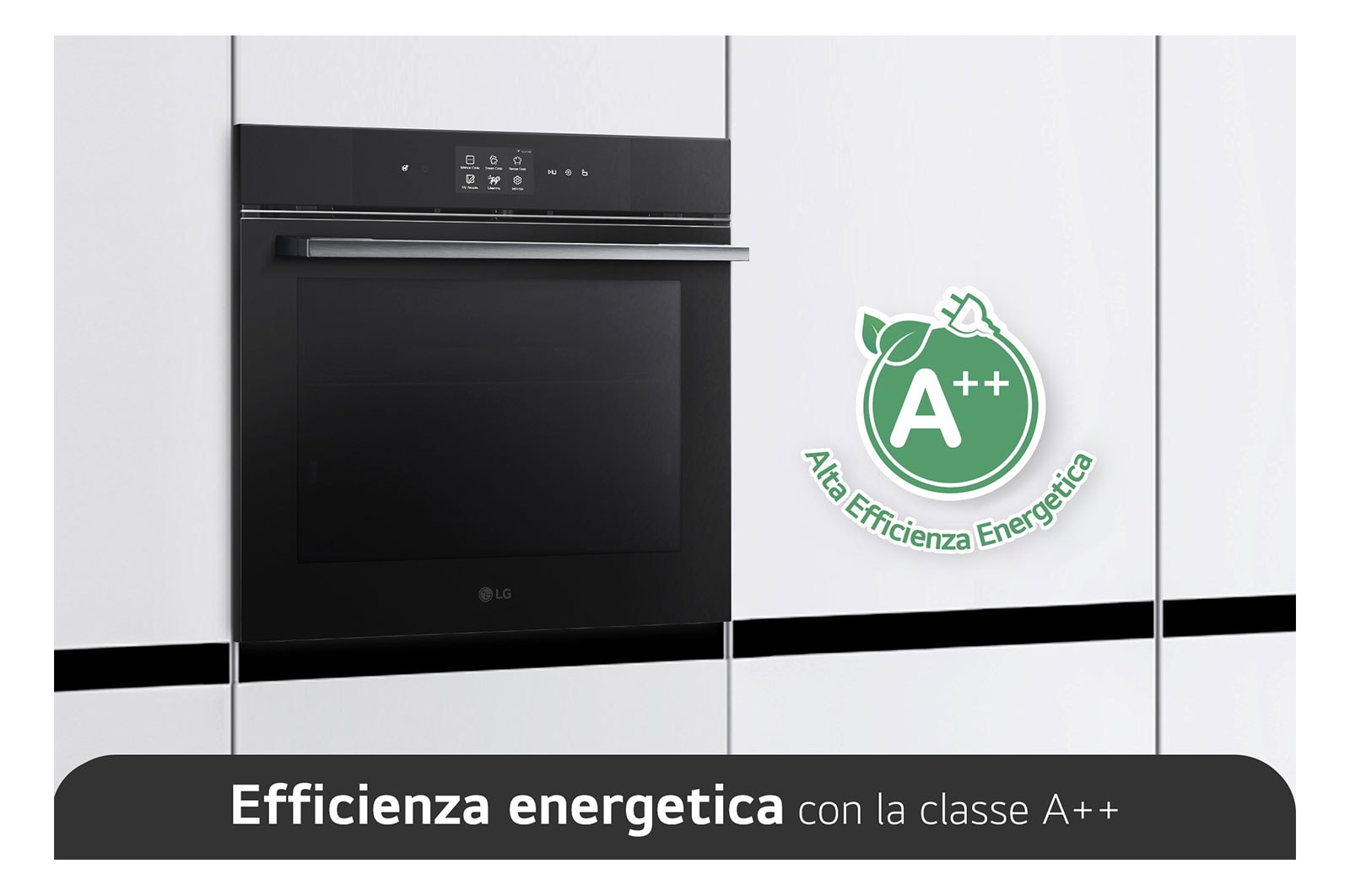 LG Forno 100% vapore InstaView | 76L Classe A++ | Display touch 4,3", Air Fry, Steam Sous Vide, Pizza, EasyClean, Wi-Fi | Nero, WSED7667M