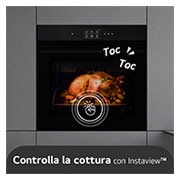 LG Forno 100% vapore InstaView | 76L Classe A++ | Display touch 4,3", Air Fry, Steam Sous Vide, Pizza, EasyClean, Wi-Fi | Nero, WSED7667M