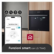 LG Forno 100% vapore InstaView | 76L Classe A++ | Display touch 4,3", Air Fry, Steam Sous Vide, Pizza, EasyClean, Wi-Fi | Nero, WSED7667M