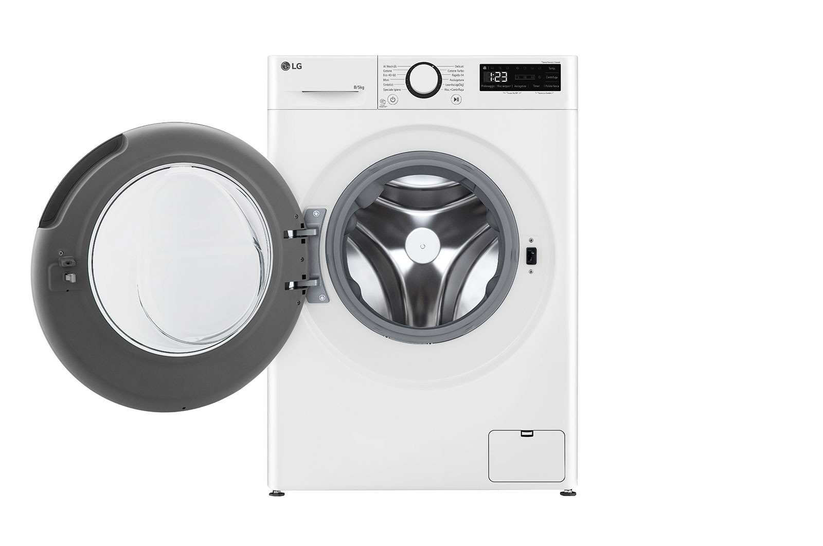 LG Lavasciuga slim 8/5kg AI DD | Serie R3 Classe E / A-10% | 1200 giri, AI Wash, Smart diagnosis, Direct Drive | Bianca, D2R3S08AIDD