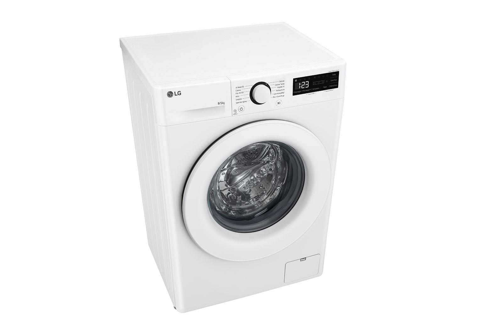 LG Lavasciuga slim 8/5kg AI DD | Serie R3 Classe E / A-10% | 1200 giri, AI Wash, Smart diagnosis, Direct Drive | Bianca, D2R3S08AIDD