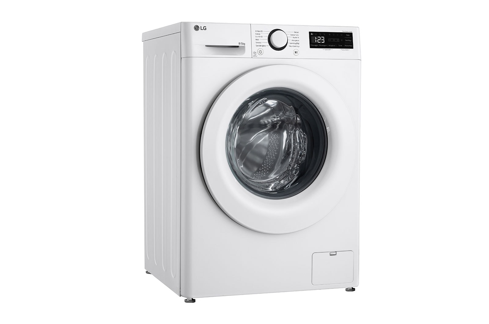 LG Lavasciuga slim 8/5kg AI DD | Serie R3 Classe E / A-10% | 1200 giri, AI Wash, Smart diagnosis, Direct Drive | Bianca, D2R3S08AIDD