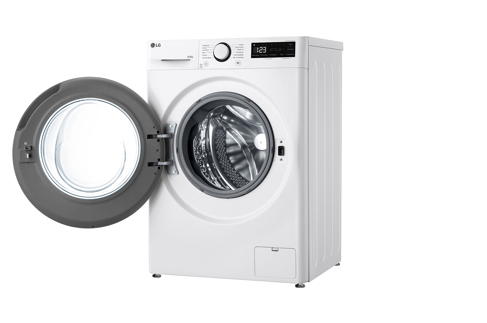 LG Lavasciuga slim 8/5kg AI DD | Serie R3 Classe E / A-10% | 1200 giri, AI Wash, Smart diagnosis, Direct Drive | Bianca, D2R3S08AIDD