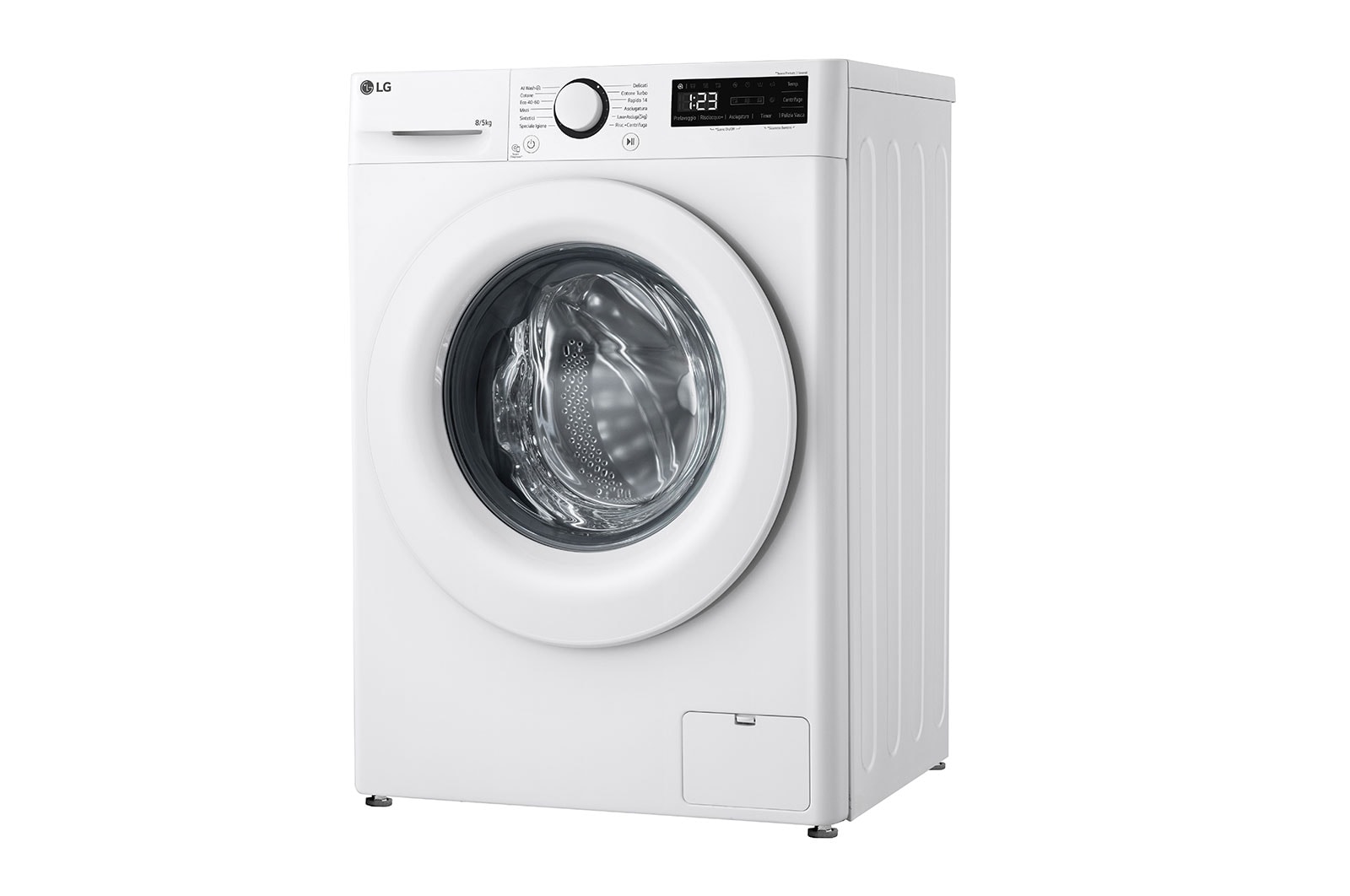 LG Lavasciuga slim 8/5kg AI DD | Serie R3 Classe E / A-10% | 1200 giri, AI Wash, Smart diagnosis, Direct Drive | Bianca, D2R3S08AIDD