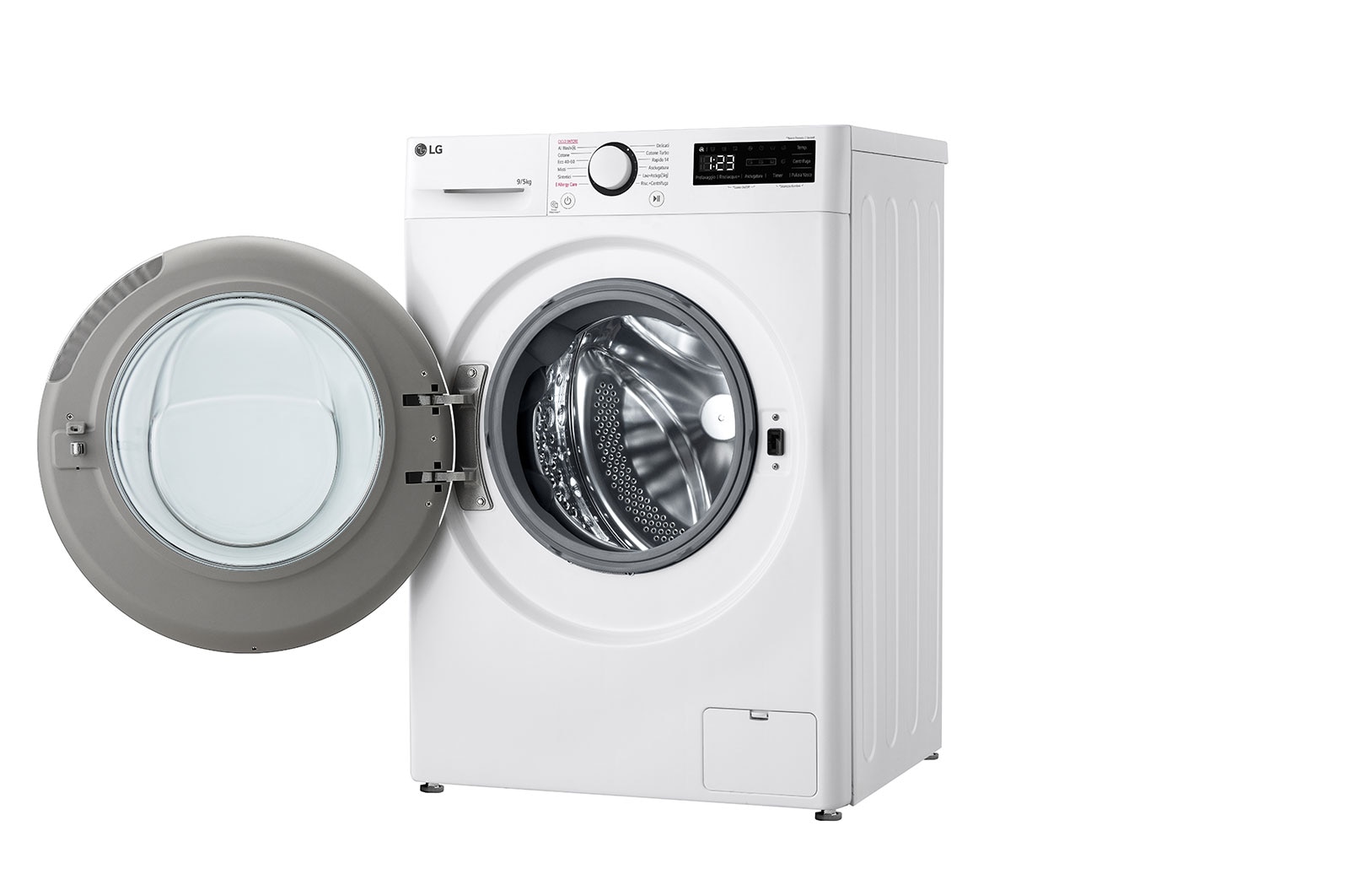 LG Lavasciuga slim 9/5kg AI DD | Serie R5 Classe E / A-10% | 1200 giri, AI Wash, TurboWash 360, Vapore, Allergy Care | Bianca, D2R5S09TSWW