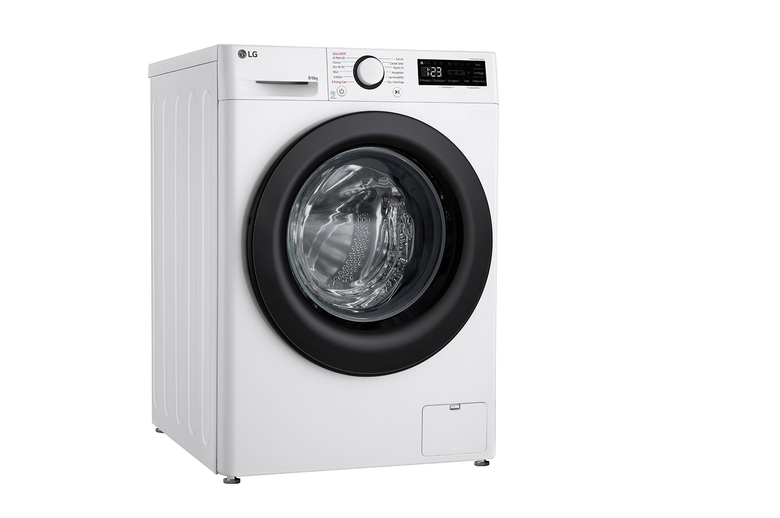 LG Lavasciuga 9/6kg AI DD | Serie R3 Classe D / A-10% | 1400 giri, Lavaggio a vapore, Allergy Care, Eco Hybrid, Smart diagnosis | Bianca, D4R3009NSWB
