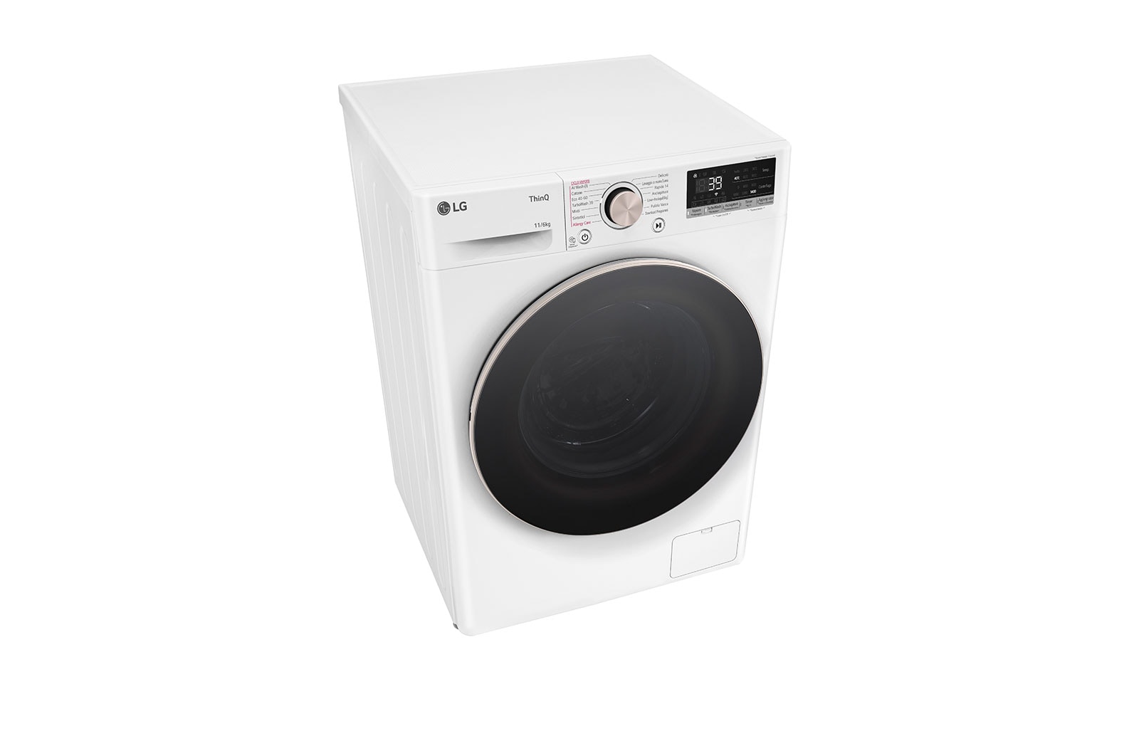 LG Lavasciuga 11/6kg AI DD | Serie R7 Classe D / A-10% | 1400 giri, TurboWash 360, Vapore, Allergy Care, Eco Hybrid, Wi-Fi | Bianca, D4R7011TSWG