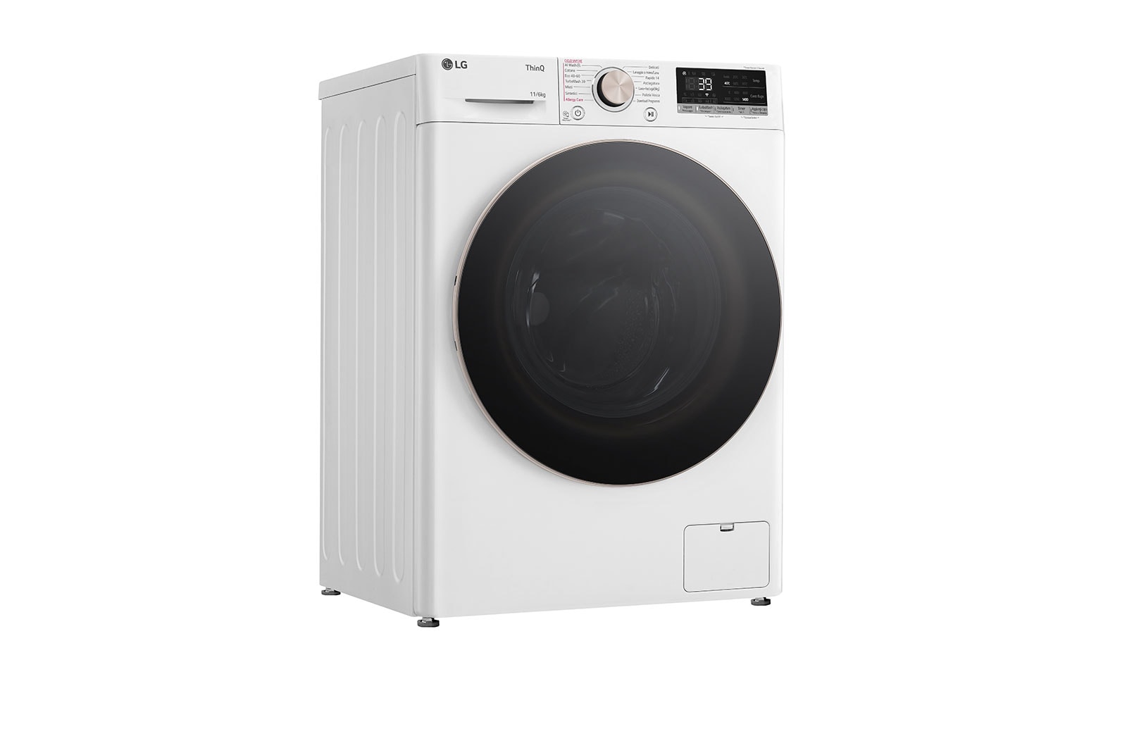 LG Lavasciuga 11/6kg AI DD | Serie R7 Classe D / A-10% | 1400 giri, TurboWash 360, Vapore, Allergy Care, Eco Hybrid, Wi-Fi | Bianca, D4R7011TSWG