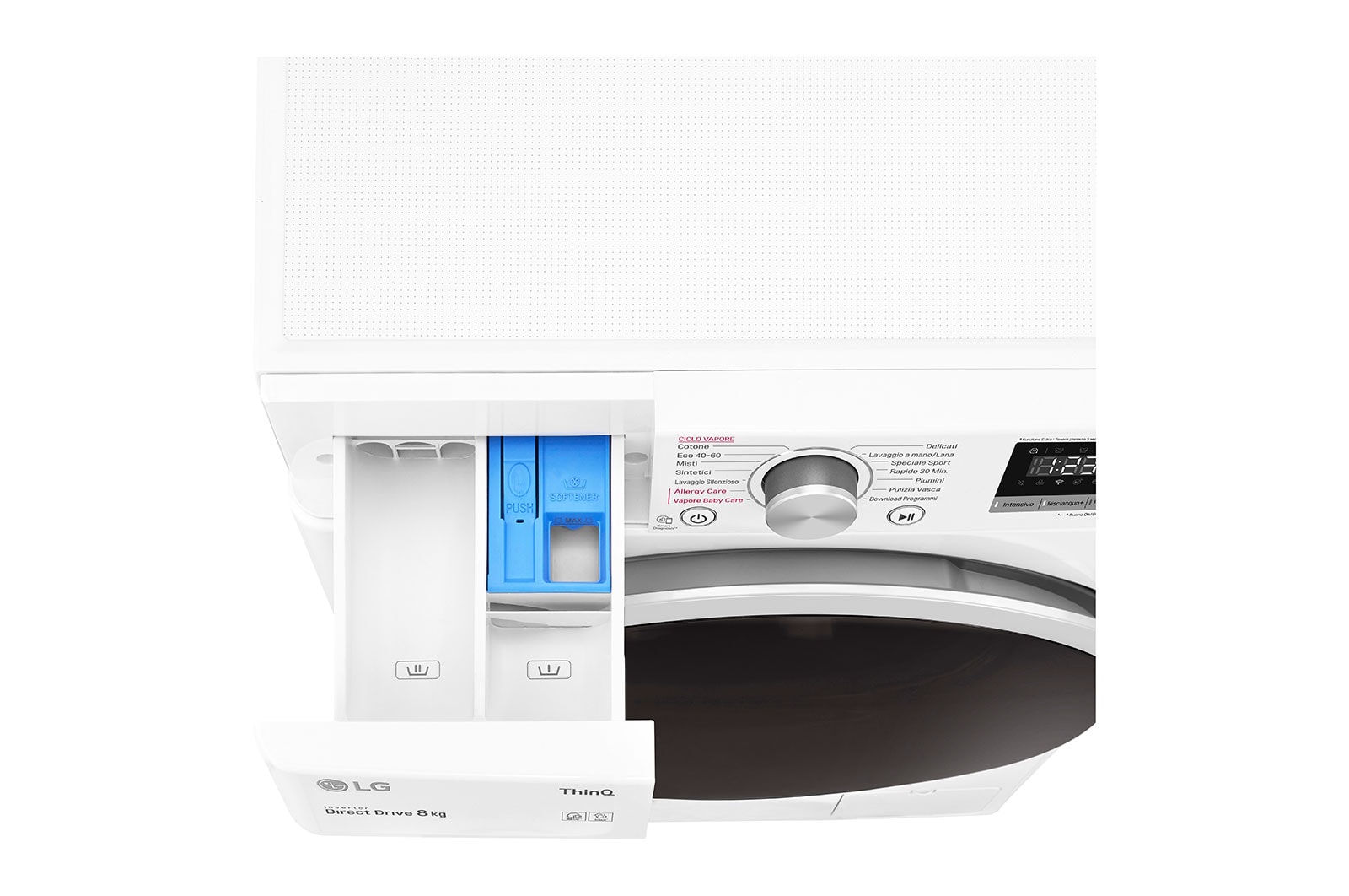 LG Lavasciuga 8/6kg AI DD | Serie E4 Classe E | 1400 giri, Lavaggio a vapore, Allergy Care | Bianca, F4DE408AIDD