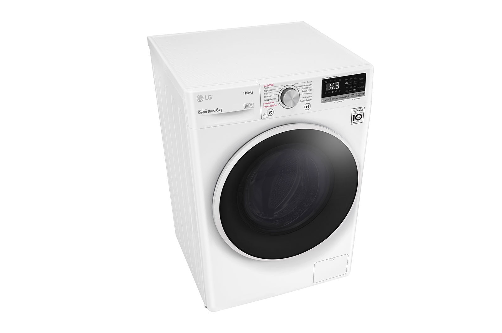 LG Lavasciuga 8/6kg AI DD | Serie E4 Classe E | 1400 giri, Lavaggio a vapore, Allergy Care | Bianca, F4DE408AIDD