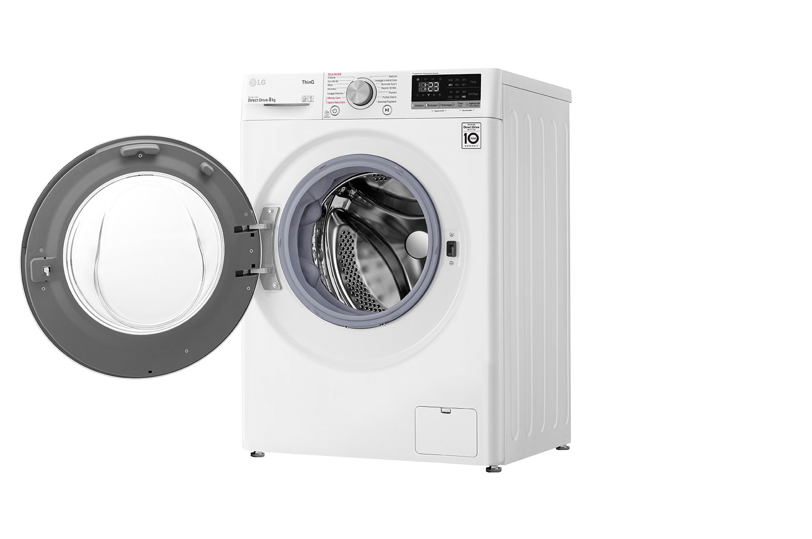 LG Lavasciuga 8/6kg AI DD | Serie E4 Classe E | 1400 giri, Lavaggio a vapore, Allergy Care | Bianca, F4DE408AIDD
