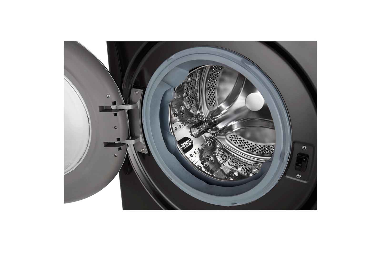 LG Lavasciuga 10,5/7kg AI DD | Serie V7 Classe E | 1400 giri, TurboWash 360, Vapore, Allergy Care, Eco Hybrid, Wi-Fi | Nera, F4DV710H2SE