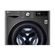 LG Lavasciuga 10,5/7kg AI DD | Serie V7 Classe E | 1400 giri, TurboWash 360, Vapore, Allergy Care, Eco Hybrid, Wi-Fi | Nera, F4DV710H2SE