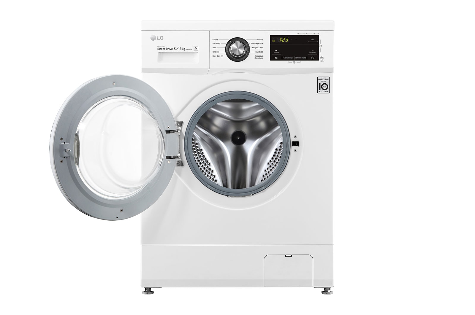 LG Lavasciuga 8/5kg 6 Motion Direct Drive | Serie J3 Classe E | 1400 giri, Smart diagnosis | Bianca, F4J3TM5WE