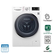 LG Lavasciuga Smart Eco Hybrid 10.5/7 kg Lavaggio a vapore Wi-Fi Oblò Ring Cromato, F4J8JH2W