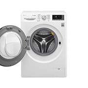 LG Lavasciuga Smart Eco Hybrid 10.5/7 kg Lavaggio a vapore Wi-Fi Oblò Ring Cromato, F4J8JH2W