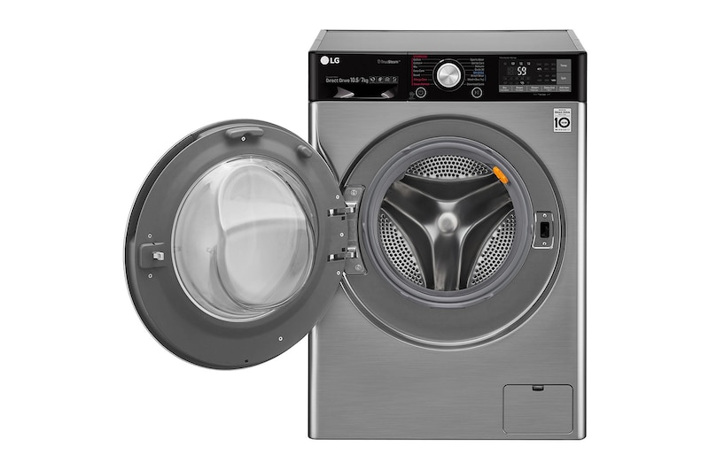 LG Lavasciuga Smart Eco Hybrid 10.5/7 kg Lavaggio a vapore Wi-Fi Oblò Ring Cromato , F4J9JH2T