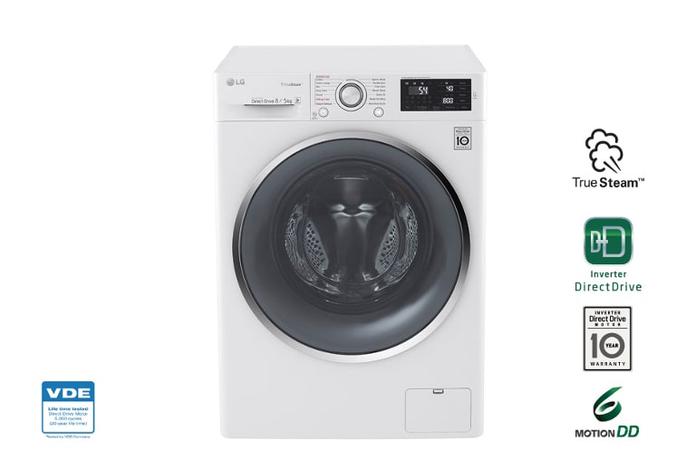 LG Lavasciuga Eco Hybrid 8/5 Kg Lavaggio a vapore, FH4U2TDH1N