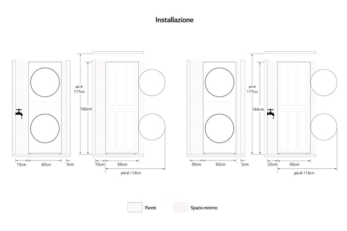 LG WashTower Colonna Bucato 12/10kg AI DD | Classe A-10% / A+++ | Pannello unificato, TurboWash360, Pompa di calore | Nera, WT1210BBF