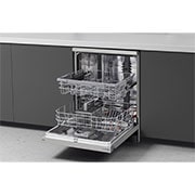 LG Lavastoviglie libera installazione | QuadWash Serie 2, Classe D 46dB | 14 coperti, Vapore, EasyRack+, Wi-Fi | Grigia, DF242FPS