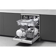 LG Lavastoviglie libera installazione | QuadWash Serie 2, Classe D 46dB | 14 coperti, Vapore, EasyRack+, Wi-Fi | Grigia, DF242FPS