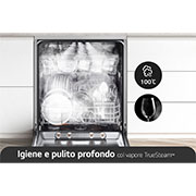 LG Lavastoviglie libera installazione | QuadWash Serie 2, Classe D 46dB | 14 coperti, Vapore, EasyRack+, Wi-Fi | Grigia, DF242FPS
