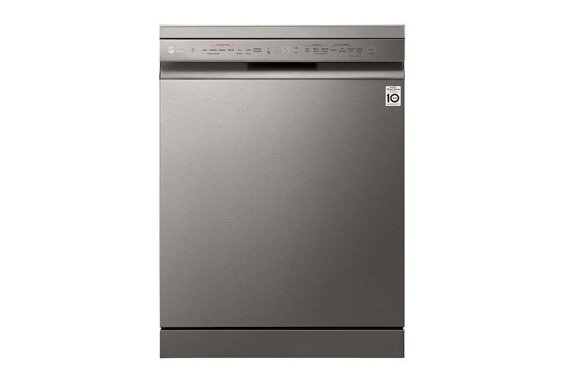 LG Lavastoviglie libera installazione | QuadWash Serie 3, Classe B 43dB | 14 coperti, Vapore, Auto-apertura, Wi-Fi | Grigia, DF365FPS