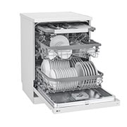 LG Lavastoviglie libera installazione | QuadWash Serie 3, Classe B 43dB | 14 coperti, Vapore, Auto-apertura, Wi-Fi | Bianca, DF365FWS
