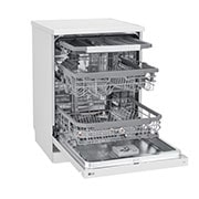 LG Lavastoviglie libera installazione | QuadWash Serie 3, Classe B 43dB | 14 coperti, Vapore, Auto-apertura, Wi-Fi | Bianca, DF365FWS