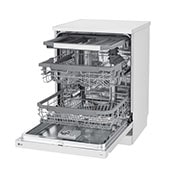 LG Lavastoviglie libera installazione | QuadWash Serie 3, Classe B 43dB | 14 coperti, Vapore, Auto-apertura, Wi-Fi | Bianca, DF365FWS