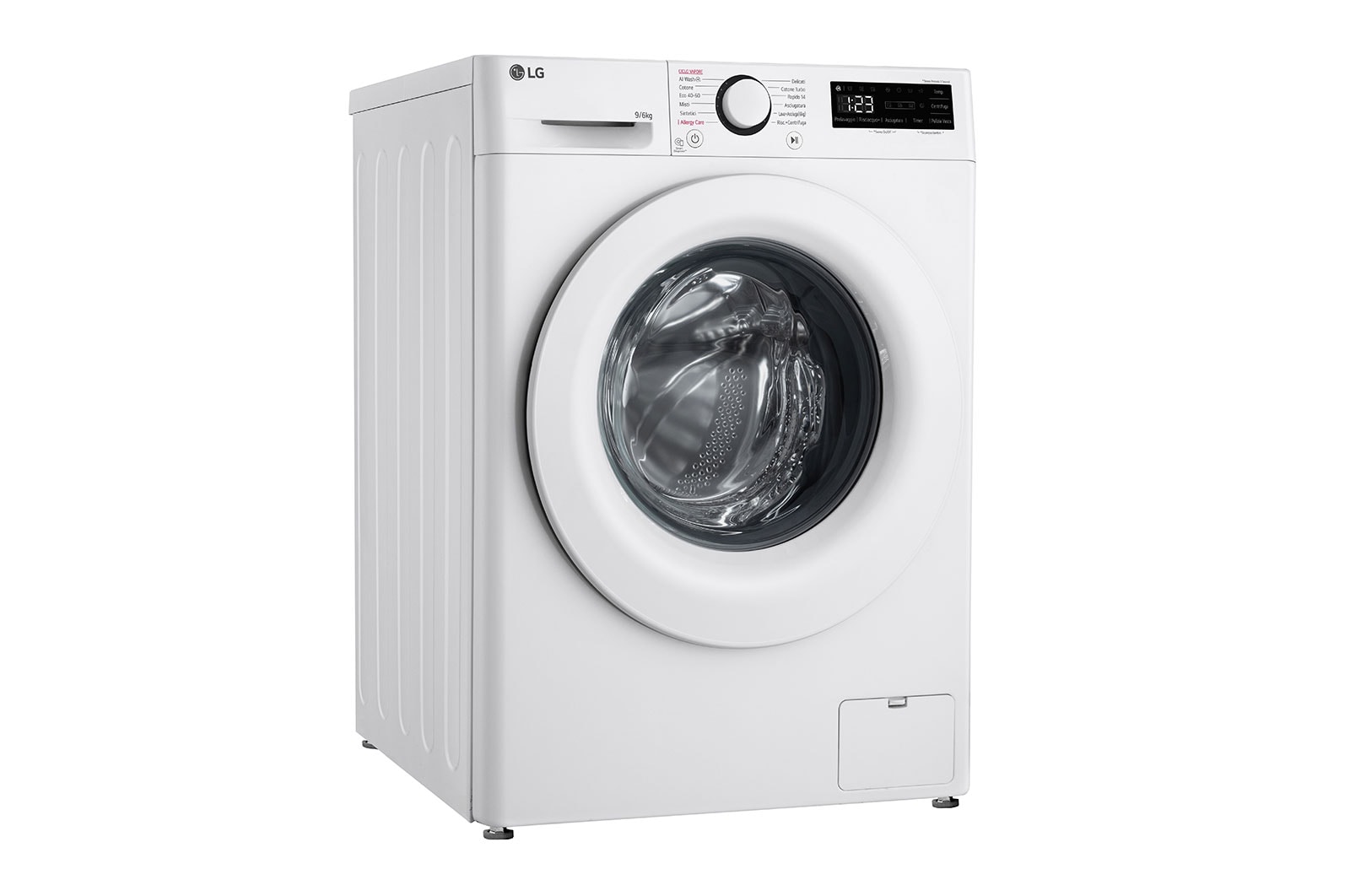 LG Lavasciuga 9/6kg AI DD | Serie R3 Classe D / A-10% | 1400 giri, Lavaggio a vapore, Allergy Care, Eco Hybrid, Smart diagnosis | Bianca, D4R3009NSWW