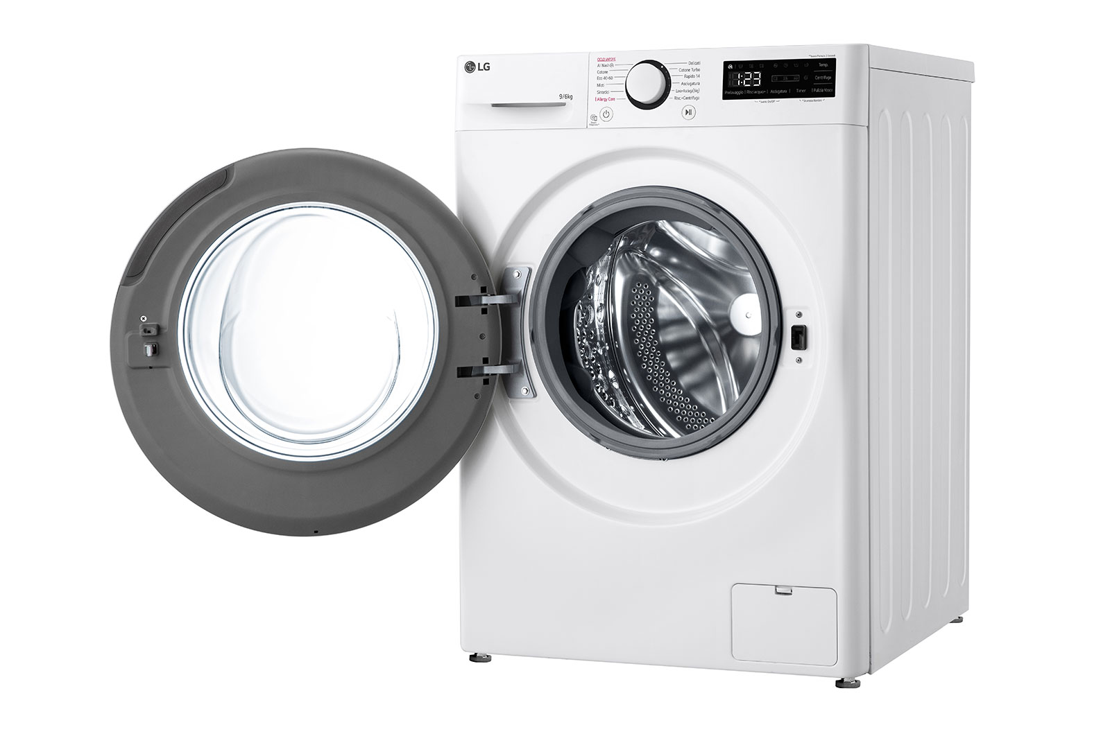 LG Lavasciuga 9/6kg AI DD | Serie R3 Classe D / A-10% | 1400 giri, Lavaggio a vapore, Allergy Care, Eco Hybrid, Smart diagnosis | Bianca, D4R3009NSWW