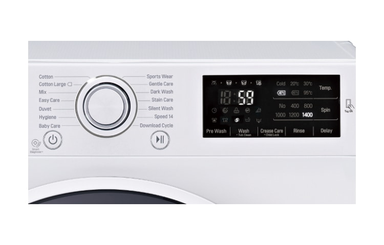 LG Lavatrice 7kg, TurboWash™, in dimensioni standard. 1200 giri in  con motore garantito 10 anni e 6 motion Direct Drive., F12U2QDN0