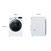 LG Lavatrice capacità XL 17kg AI DD™ | Serie P1 Classe E | 1100 giri, TurboWash, Lavaggio a vapore, Wi-Fi | White, F1P1CY2W