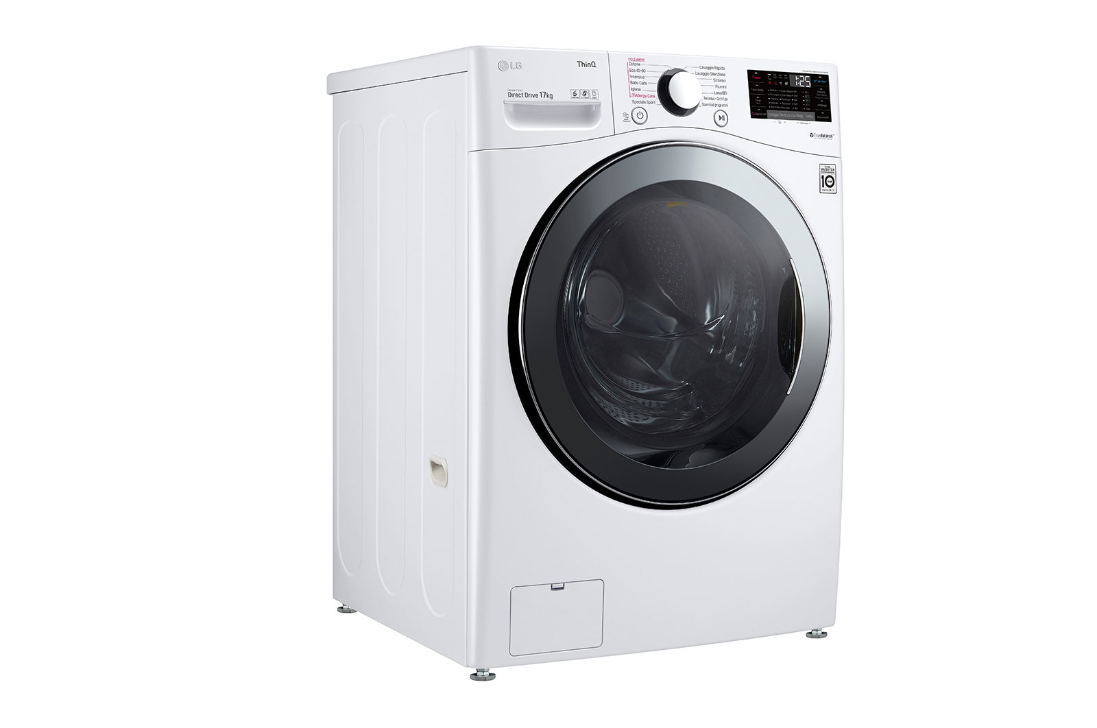 LG Lavatrice capacità XL 17kg AI DD™ | Serie P1 Classe E | 1100 giri, TurboWash, Lavaggio a vapore, Wi-Fi | White, F1P1CY2W