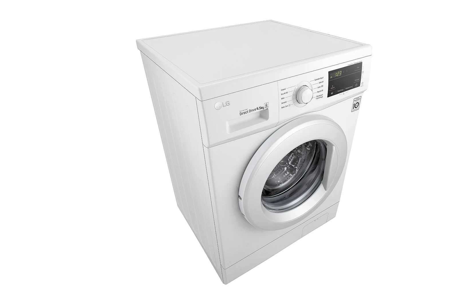 LG Lavatrice slim 6,5kg 6 Motion | Serie J3 Classe E | 1200 giri, Inverter Direct Drive, Smart Diagnosis | White, F2J3WN3WE